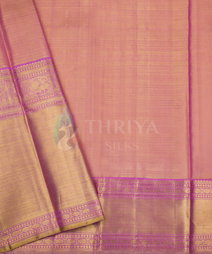 Sea Green and Lavender Pure Zari Kanchipuram Silk Saree - TSW0808