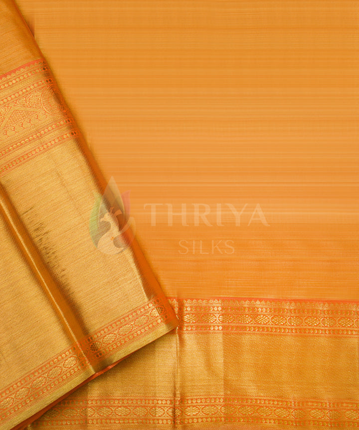 Pink And Orange Tissue Kanchipuram Silk Saree - TSW0899