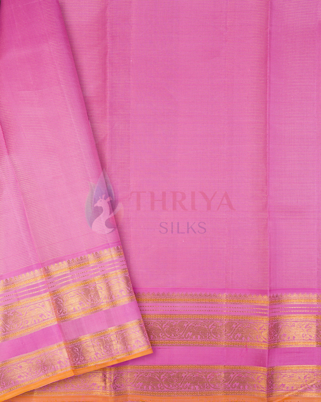 Peacock Blue Korvai Kanchipuram Silk Saree - TSPQ120502