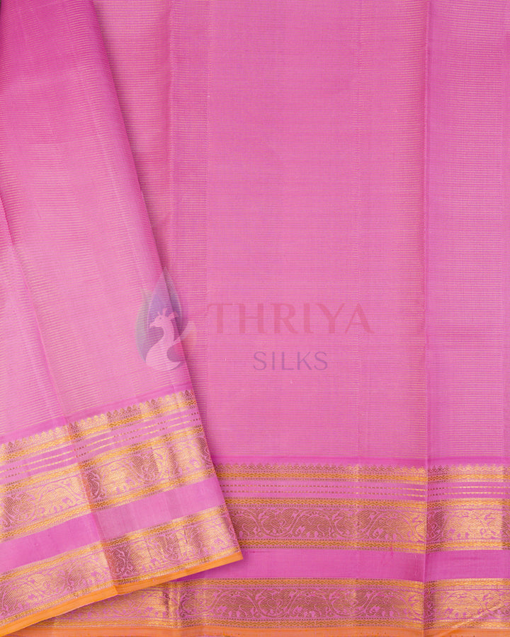 Peacock Blue Korvai Kanchipuram Silk Saree - TSPQ120502