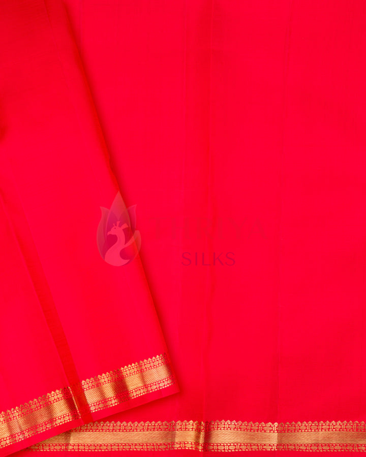 Red Kanchipuram Silk Saree & 3G Zari - TSPQ11082(633)