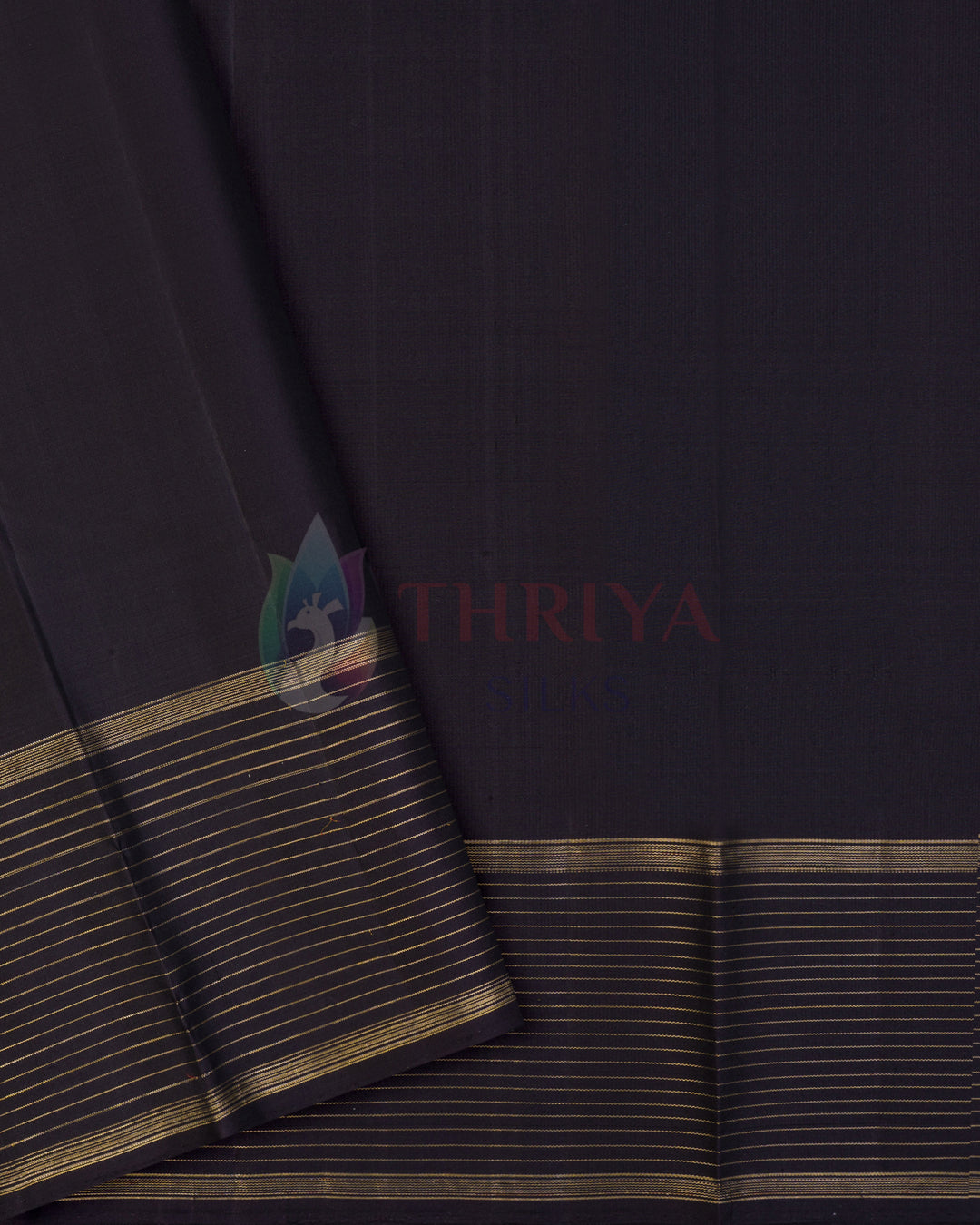 Black Kanchipuram Silk Saree - TSPQ200701