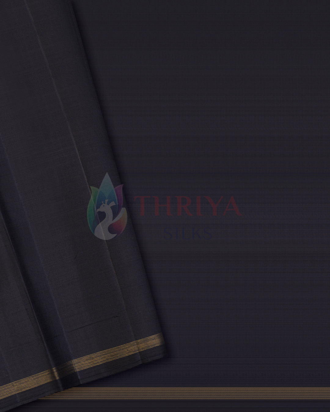 Black Kanchipuram Silk Saree & 3G Zari  - TSPQ100505