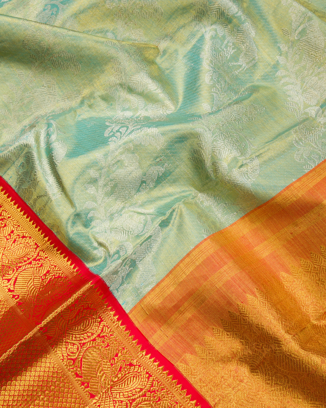 Pastel Green Kanchipuram Silk Saree - TSW110511 - View 3