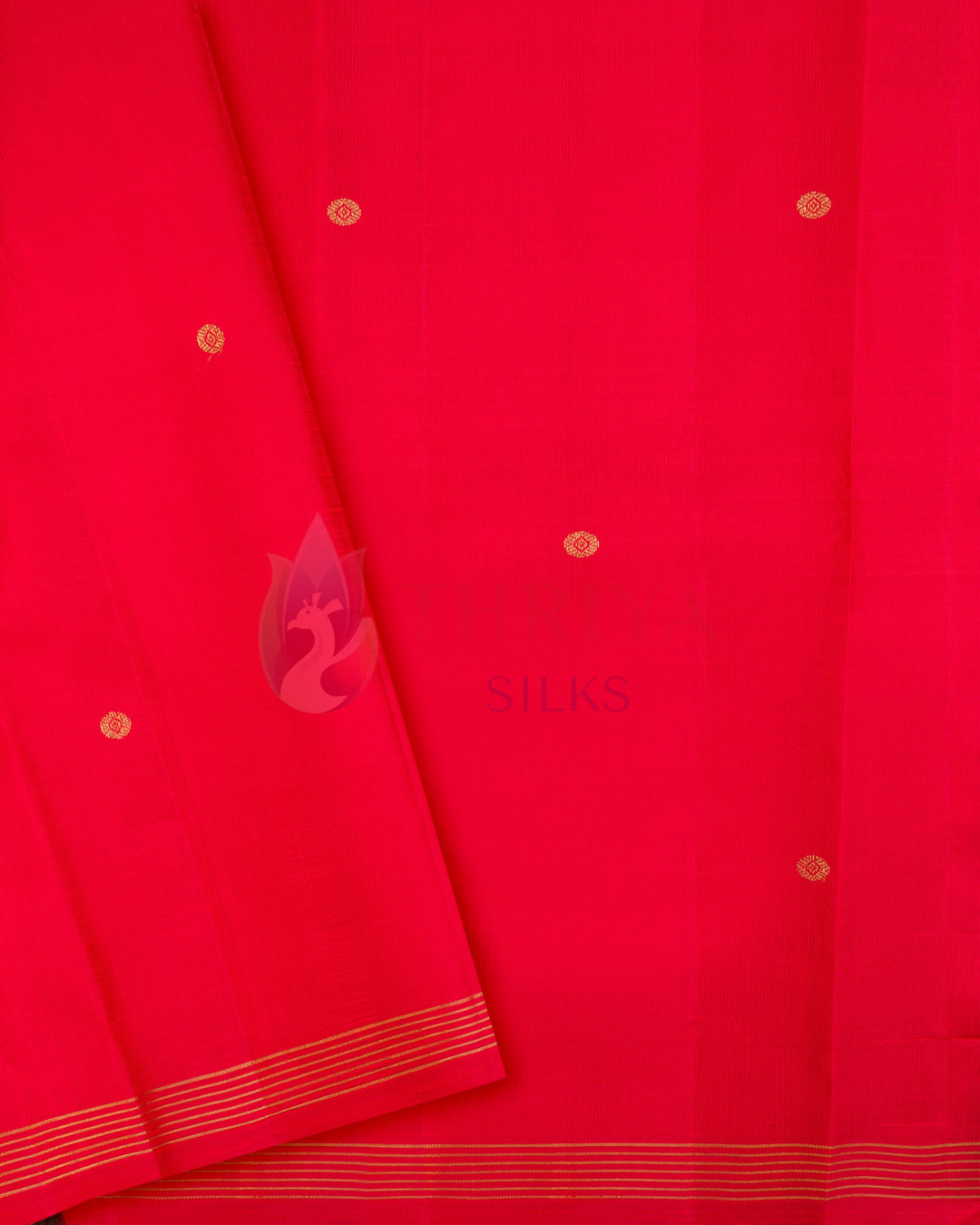 Red Kanchipuram Silk Saree & 3G - TSPQ11090