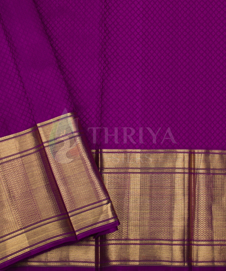 Pink and Purple Kanchipuram Silk Saree - TSW0925 - View 5