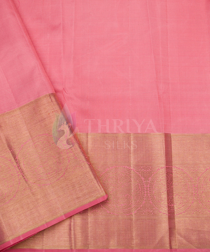 Green and Light Pink Kanchipuram Silk Saree - TSW1135 - View 5