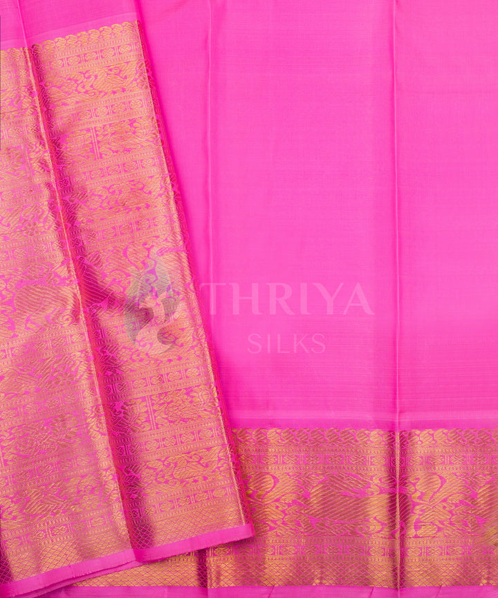 Pista Green and Pink Kanchipuram Silk Saree - TSW0929 - View 5