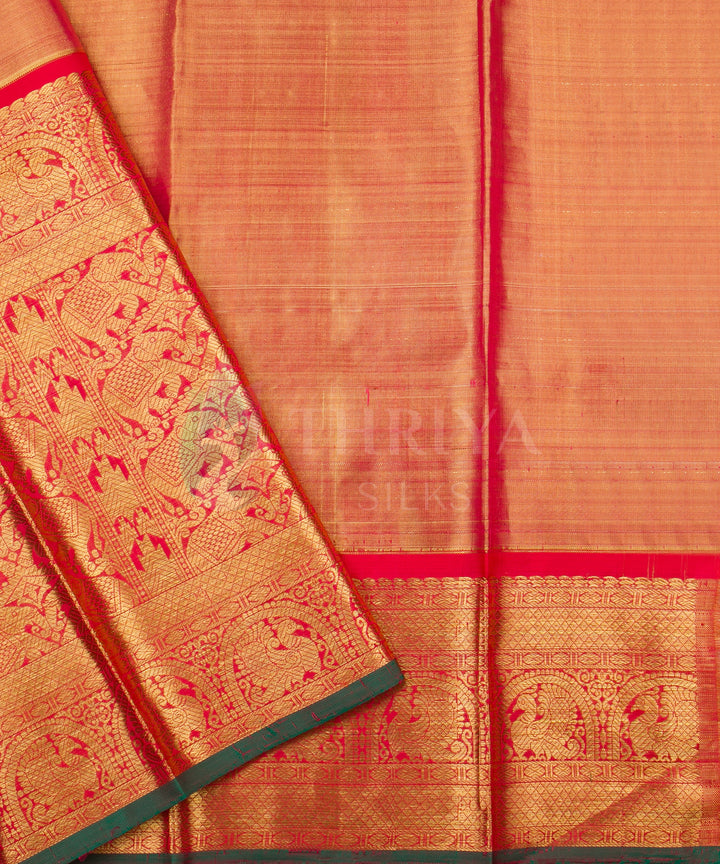 Gold and Red Kanchipuram Silk Saree - TSW0913 - View 5