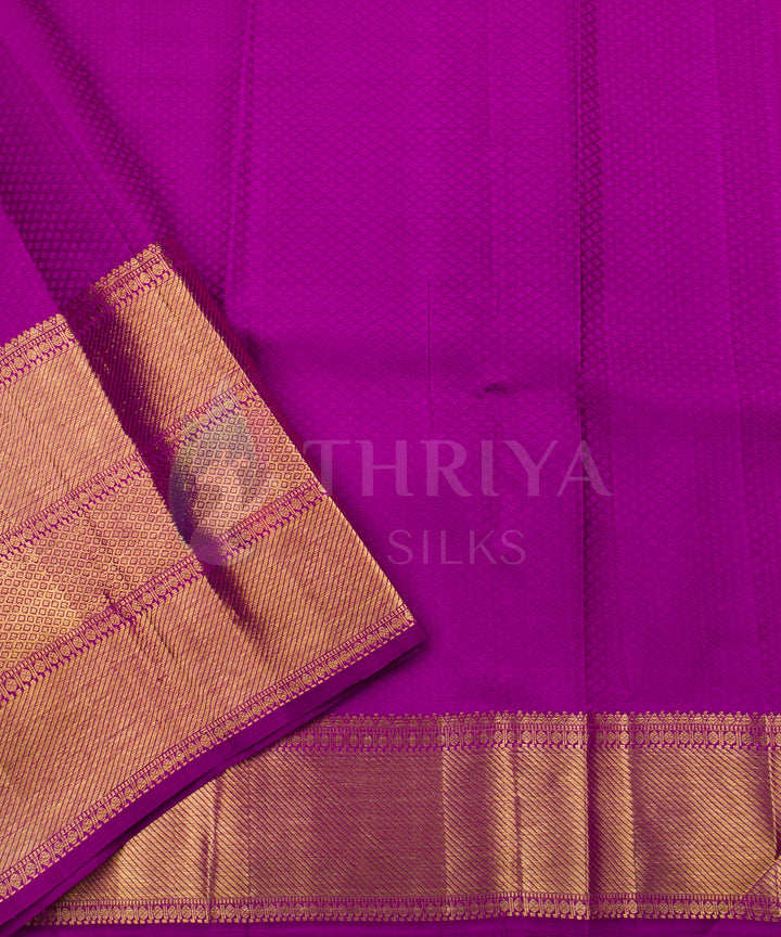 Blue and Magenta Kanchipuram Silk Saree- TSW1132 - View 5