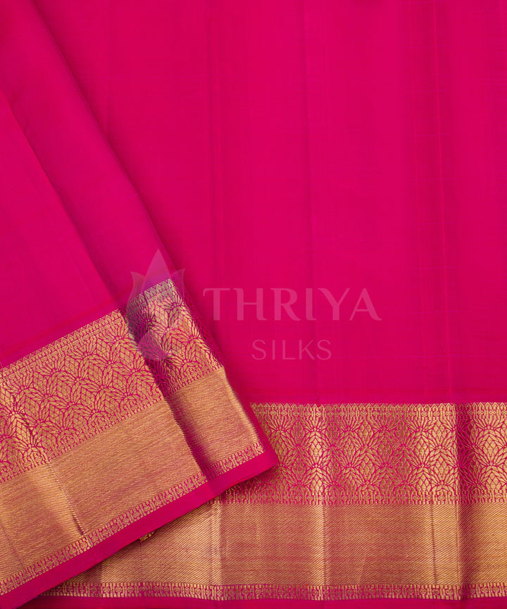 Parrot Green and Pink Kanchipuram Silk Saree - TSW050701 - View 5