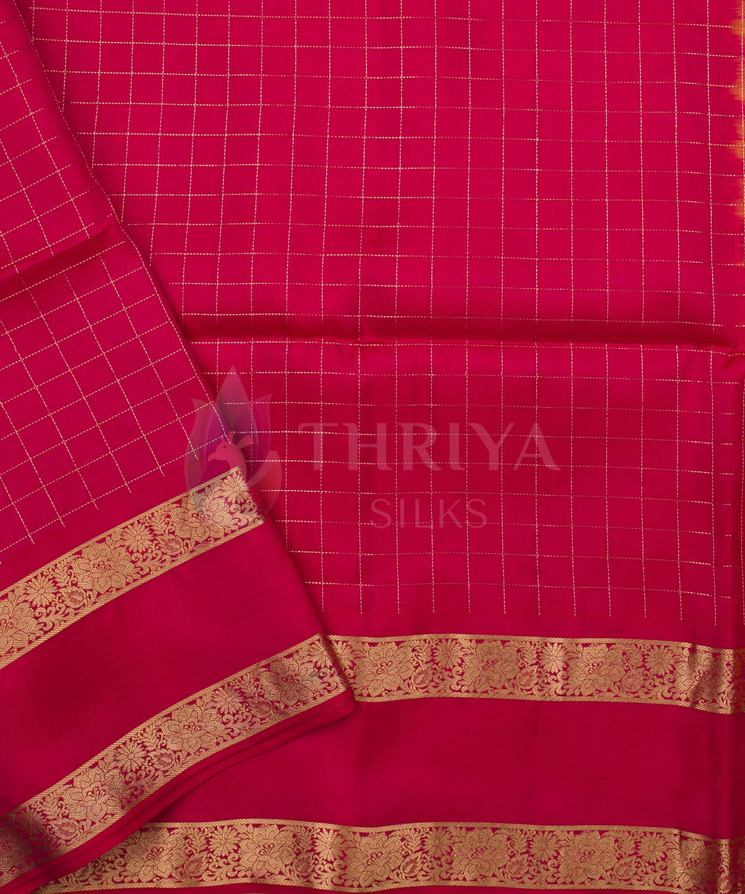 Yellow and Rani Pink Soft Silk Saree - TSW060708 - View 5