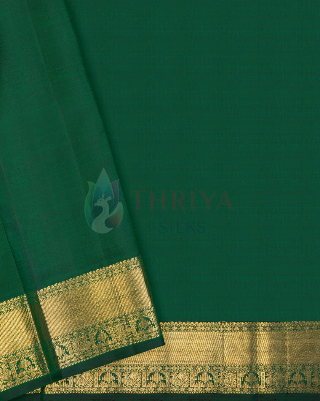 Green Kanchipuram Silk Saree - TSW1275