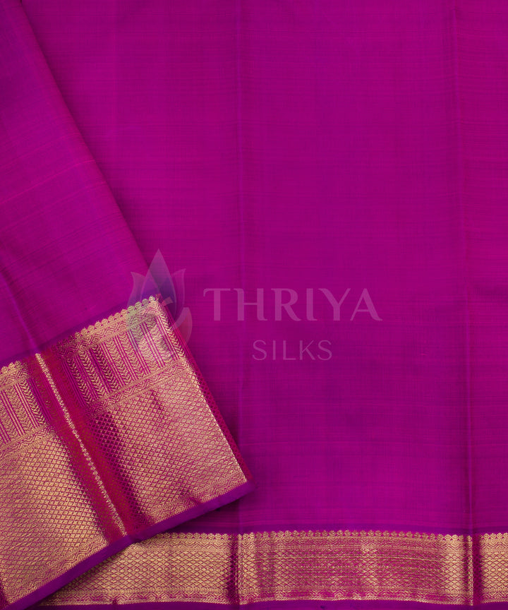 Red Orange and Magenta Kanchipuram Silk Saree - TSW0949 -  View 5