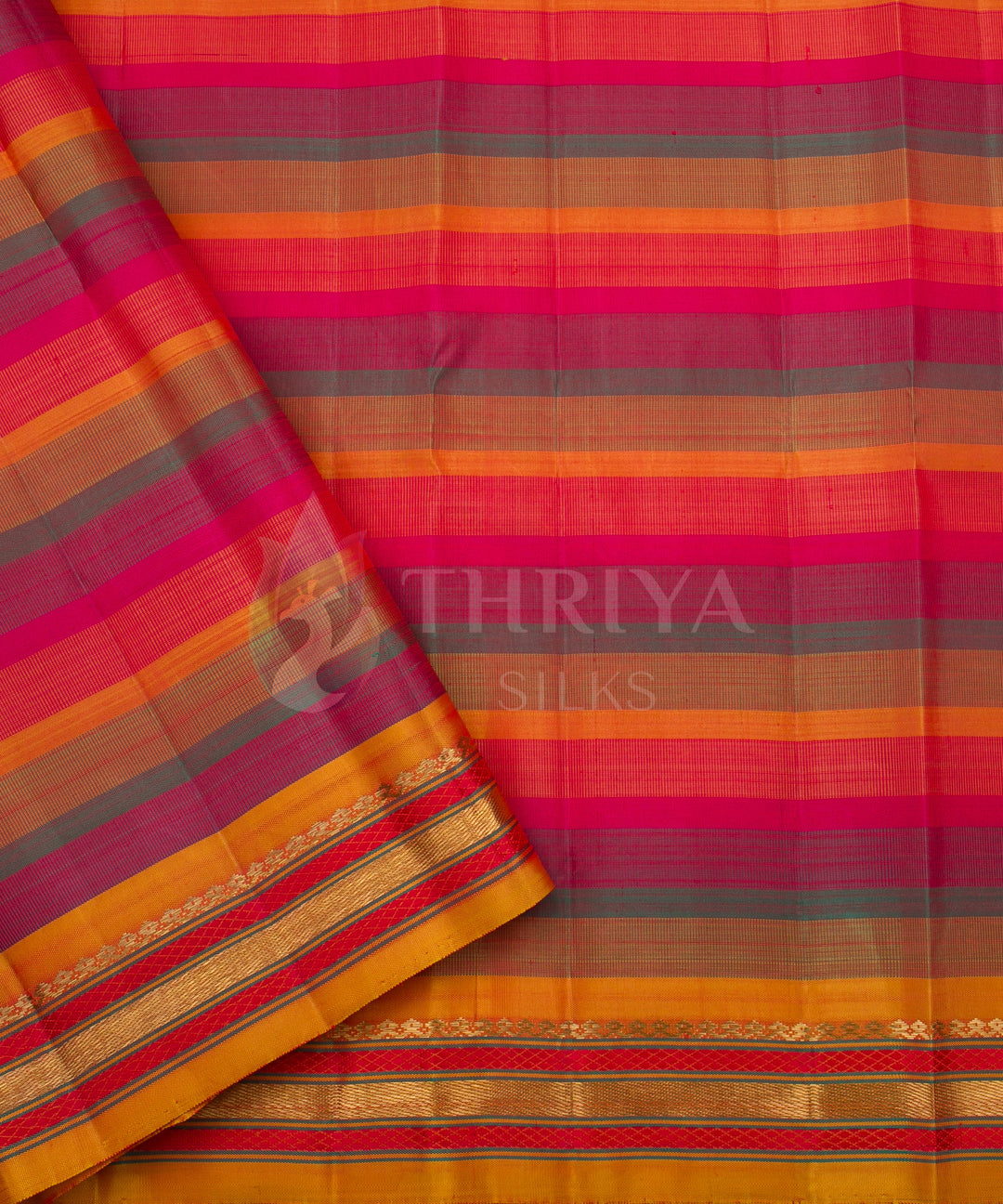 Multicolour Kanchipuram Silk Saree - TSW050704 - View 5