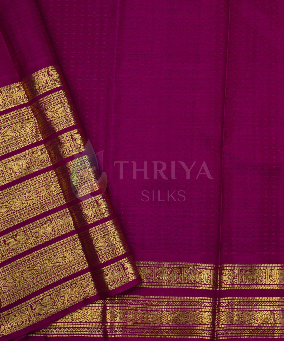 Light Pink with Magenta Kanchipuram Silk Saree - TSW0940 - View 5