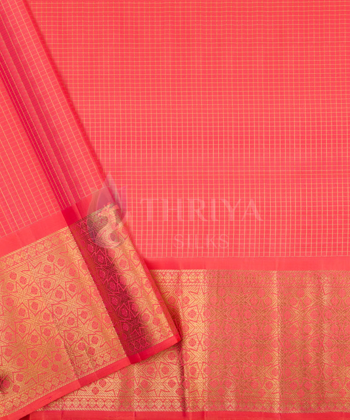 Peach Pure Zari Kanchipuram Silk Saree - TSW0804 - View 5