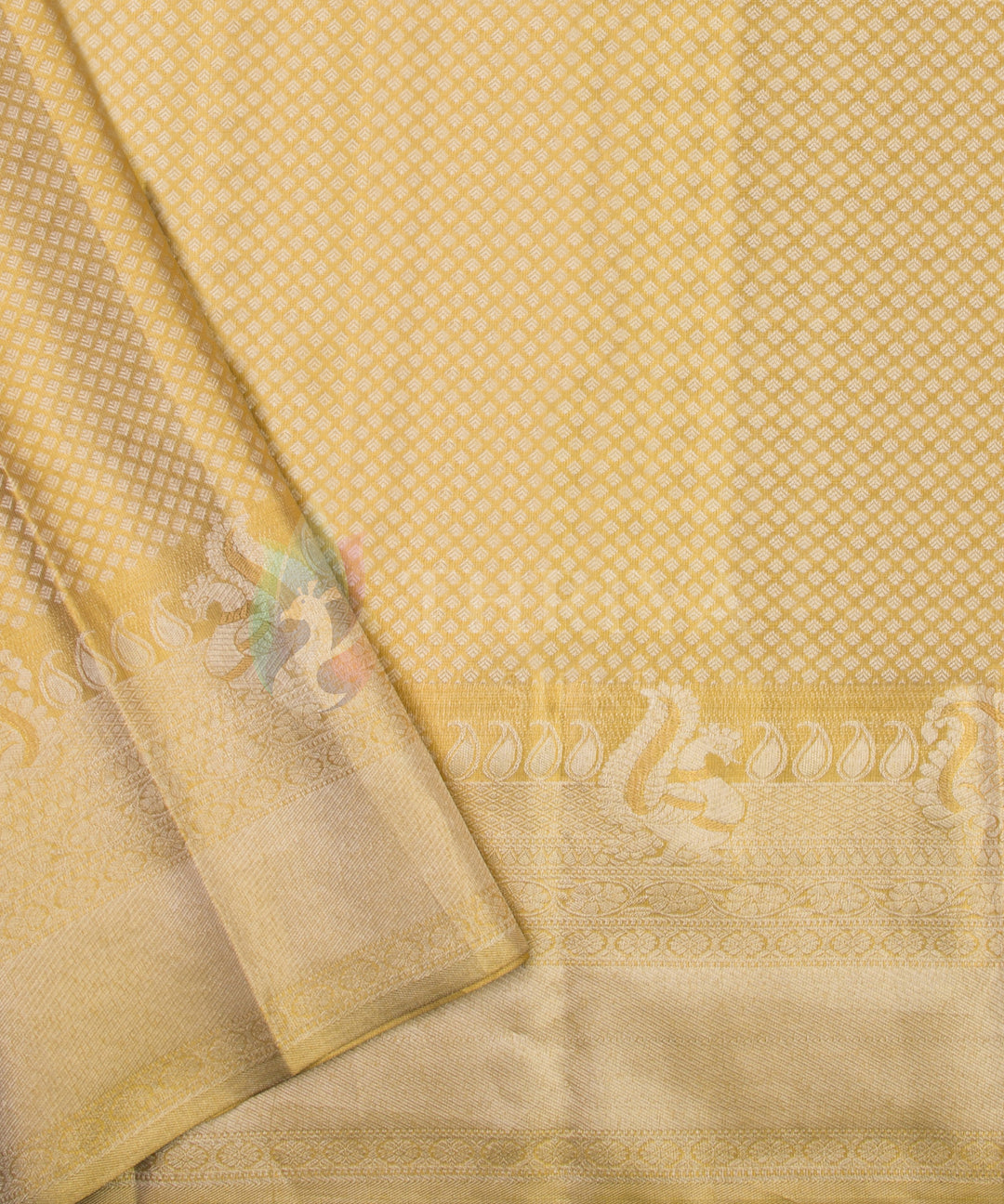 Gold Pure Zari Korvai Kanchipuram Silk Saree - TSW0884 - View 5