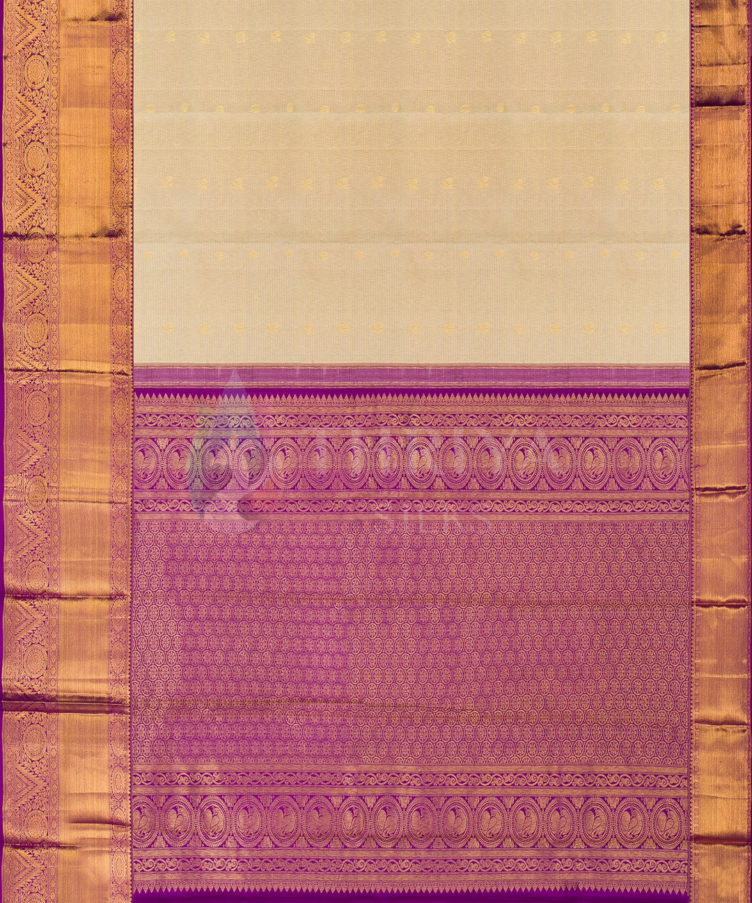 Sandal And Violet Kanchipuram Silk Saree - TSW1106 - View 3