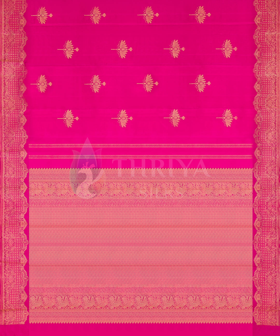 Pink Kanchipuram Silk Saree - TSW0911 - View 3