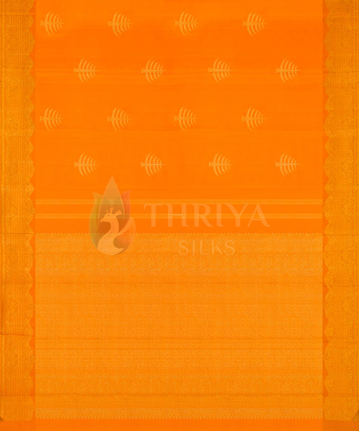 Orange Kanchipuram Silk Saree - TSW0910 - View 3