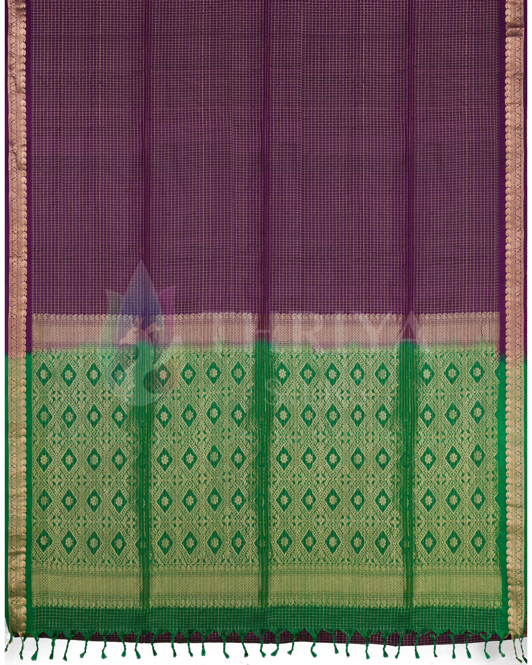 Purple And Green Soft Silk Saree - TSW060806 - View 3