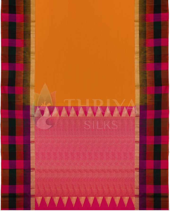 Orange And Pink Soft Silk Saree - TSW300704