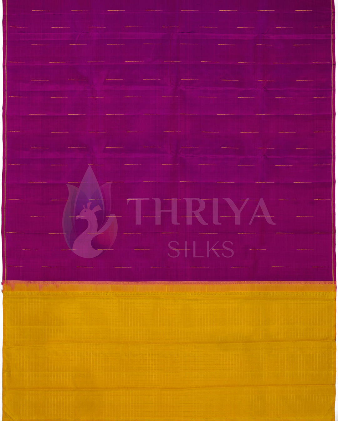 Magenta And Yellow Kanchipuram Silk Saree - TSW250908