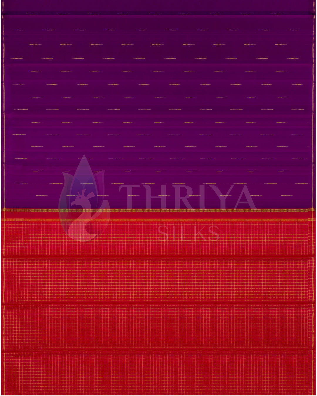 Purple And Red Kanchipuram Silk Saree - TSW250909