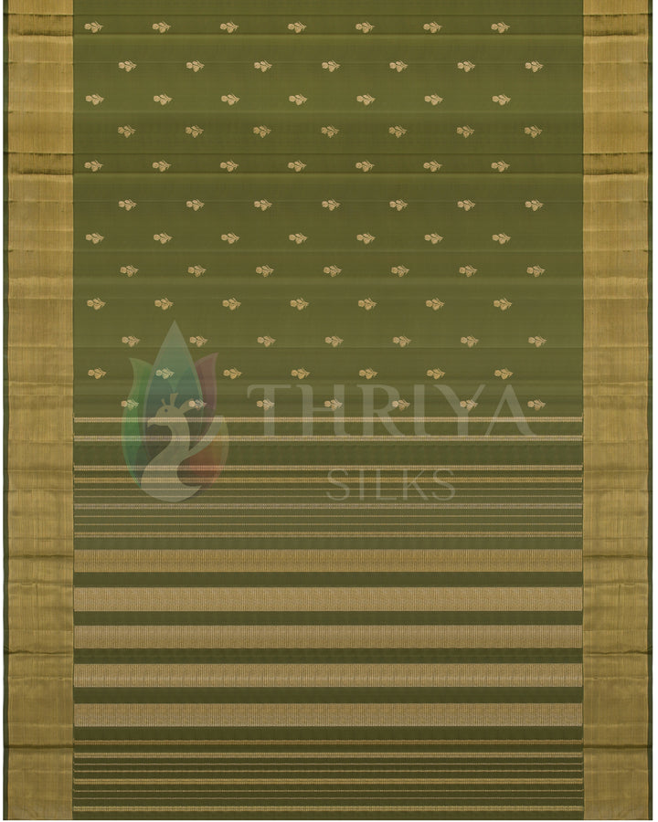 Green Kanchipuram Silk Saree & 3G Zari - TSW021003