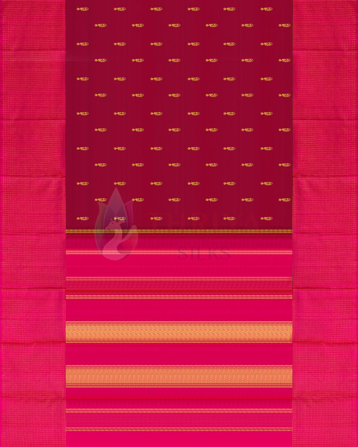 Maroon Kanchipuram Silk Saree - TSPQ100502