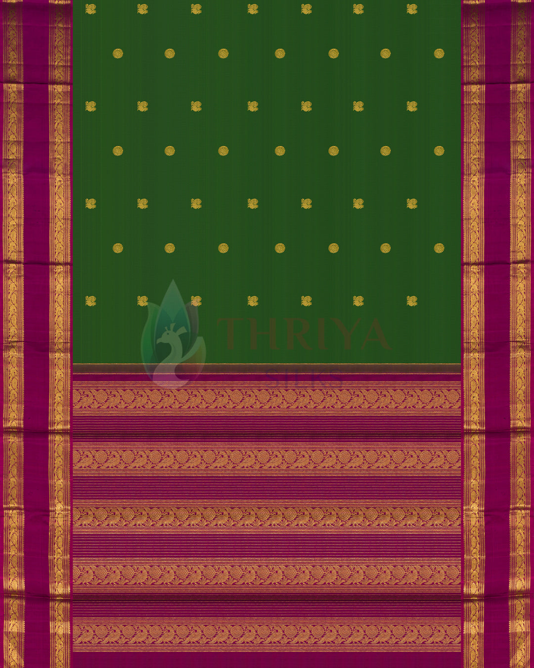 Green Kanchipuram Silk Saree - TSPQ120507