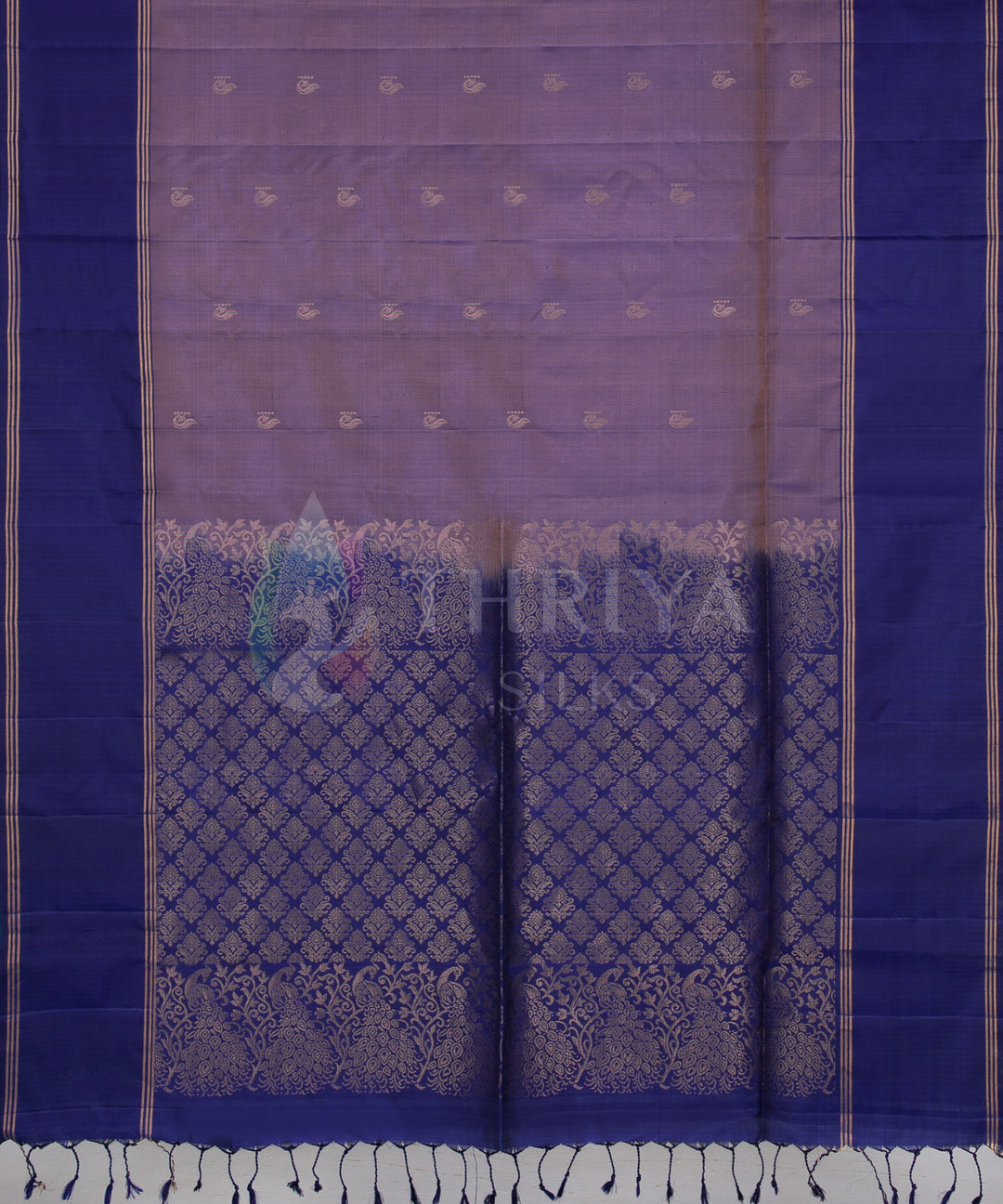 Light Purple And Royal Blue Soft Silk Saree - TS3L070507