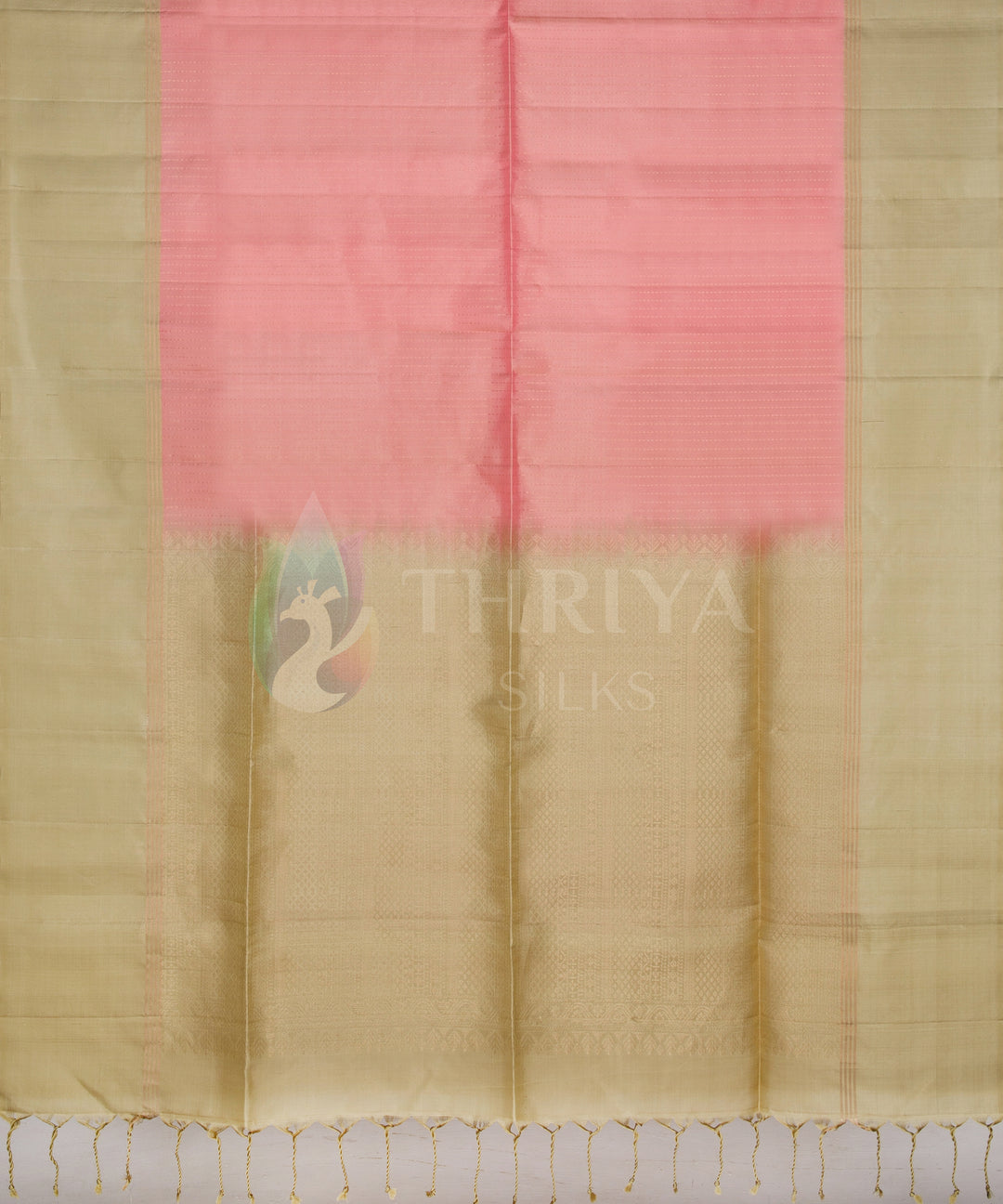 Peach And Pale Green Soft Silk Saree - TS3L060503