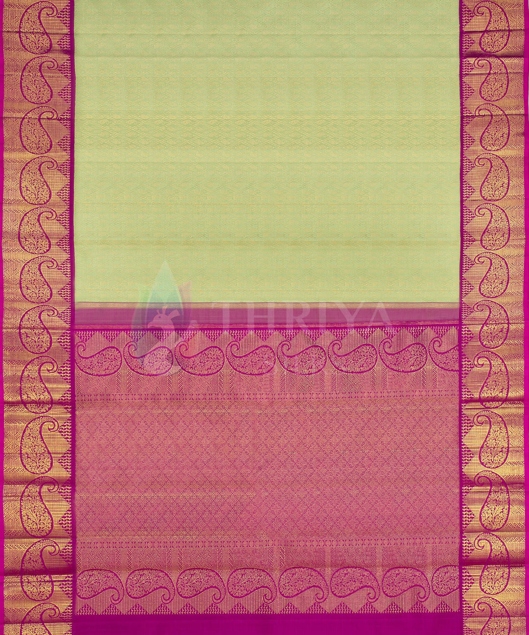 Green And Magenta Kanchipuram Silk Saree - TSWA1807