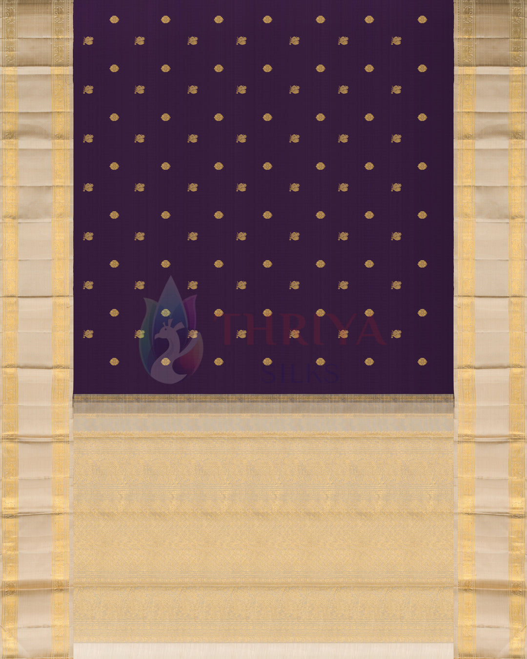 Ink Blue Kanchipuram Silk Saree - TSPQ200702