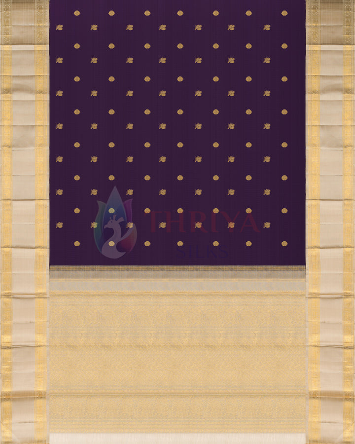 Ink Blue Kanchipuram Silk Saree - TSPQ200702