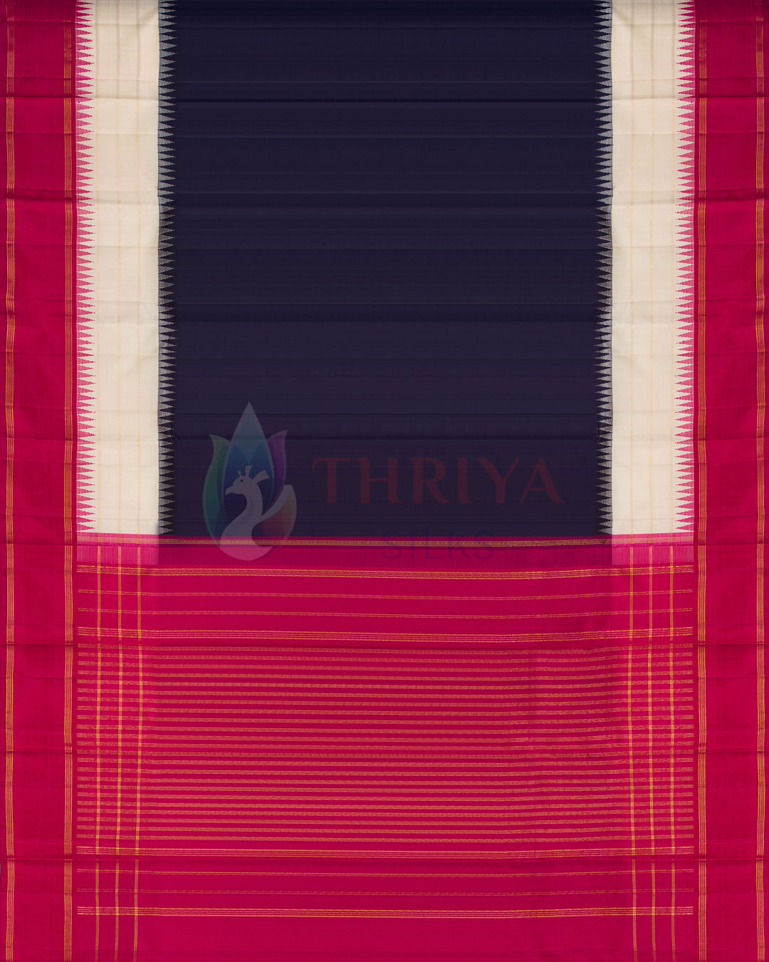 Navy Blue Kanchipuram Silk Saree -TSPQ200708