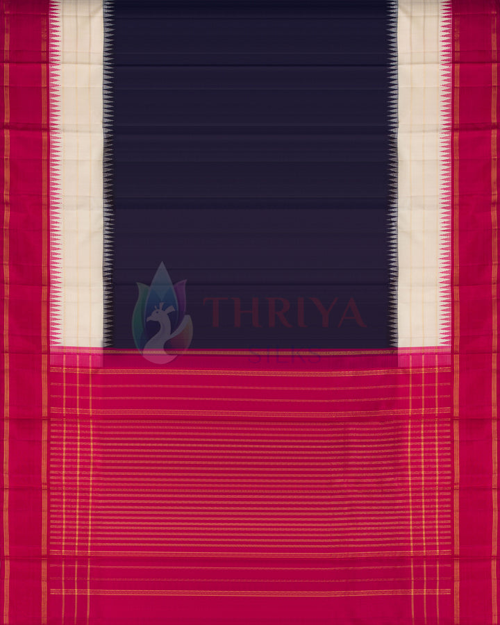 Navy Blue Kanchipuram Silk Saree -TSPQ200708