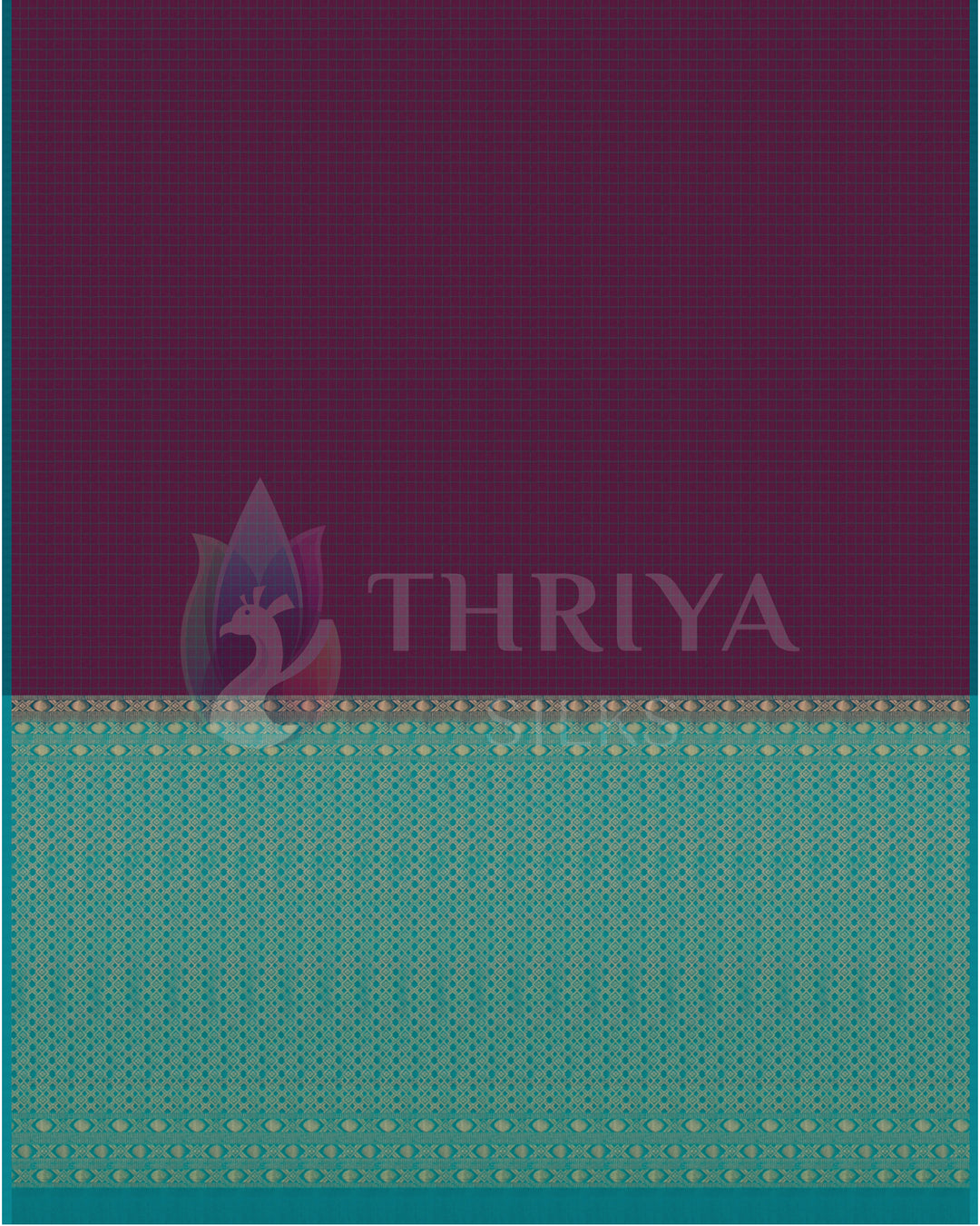 Violet And Turquoise Soft Silk Saree - TSW081001