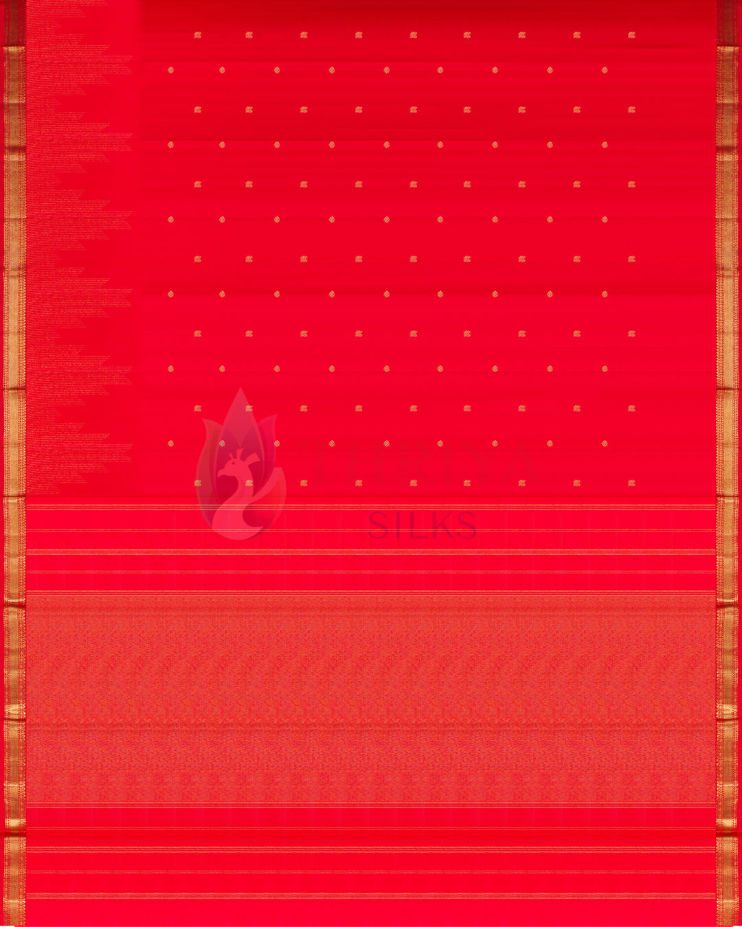 Red Kanchipuram Silk Saree & 3G Zari - TSPQ11082(633)