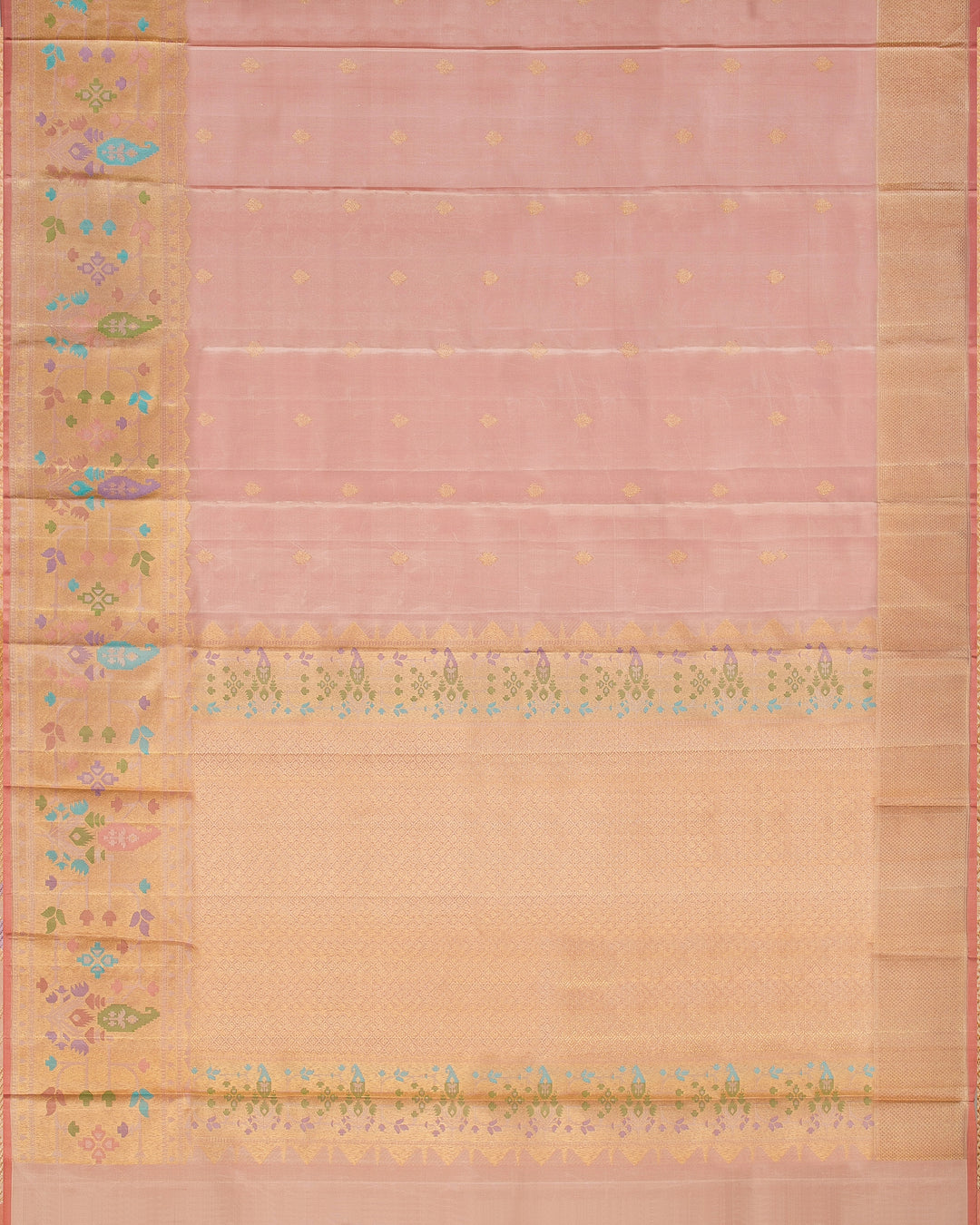 Peach Kanchipuram Silk Saree - TSW1215 - View 4