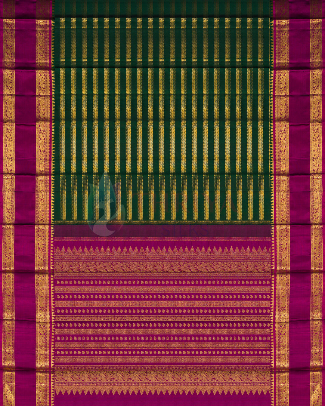 Green Kanchipuram Silk Saree - TSPQ100511