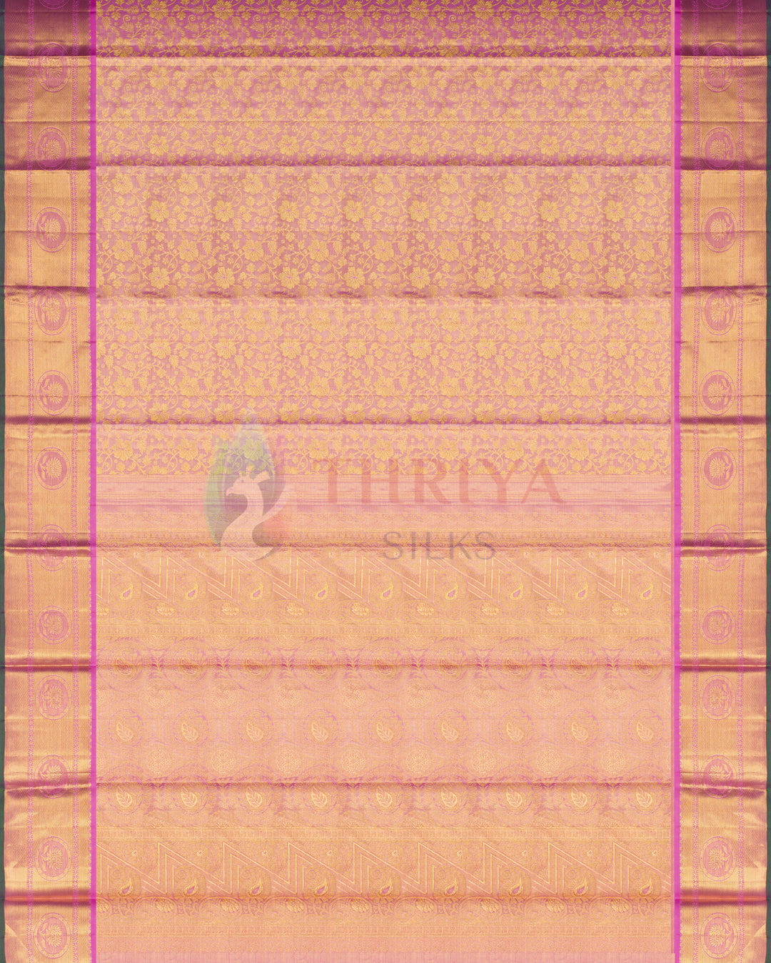 Peach Kanchipuram Silk Saree - TSW1197