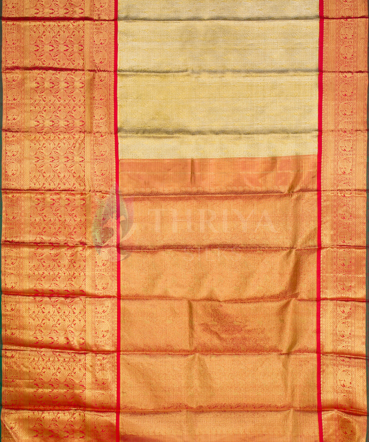 Gold and Red Kanchipuram Silk Saree - TSW0913 - View 4