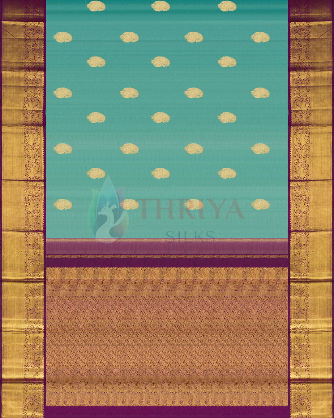 Light Sky Blue Kanchipuram Silk Saree - TSPQ200704