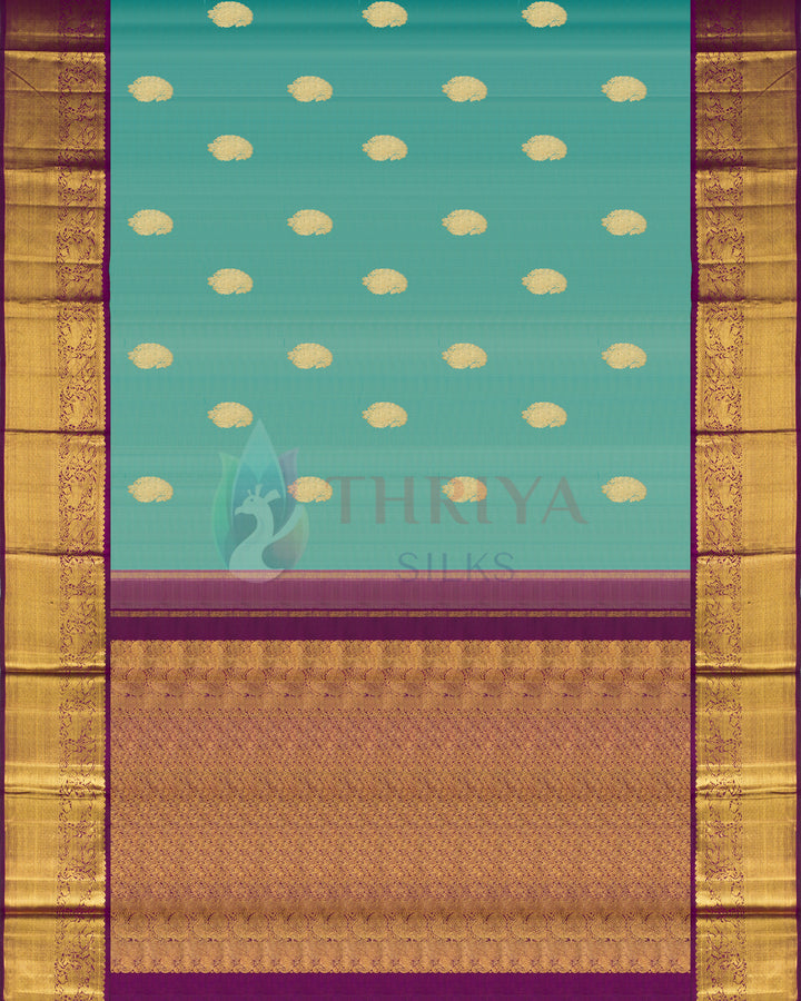 Light Sky Blue Kanchipuram Silk Saree - TSPQ200704