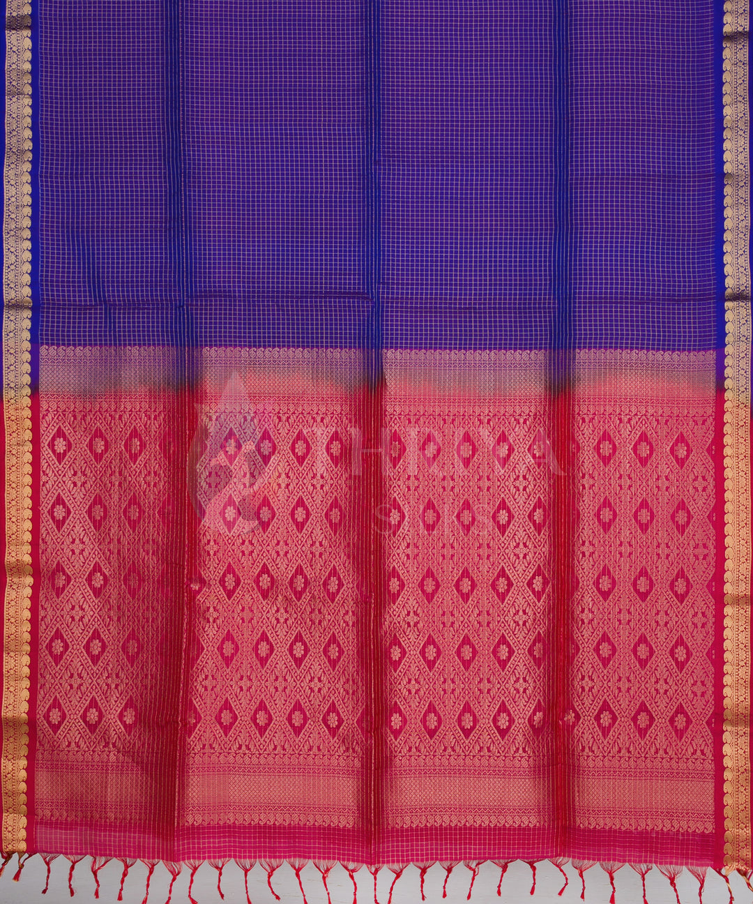 Purple and Red Soft Silk Saree - TSW060704 - View 4