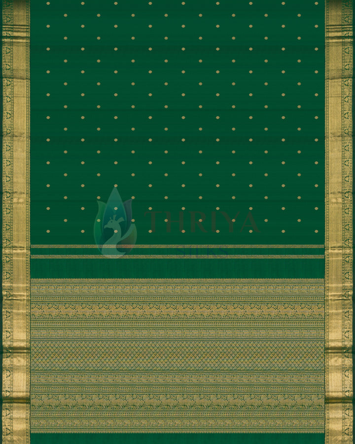 Green Kanchipuram Silk Saree - TSW1275