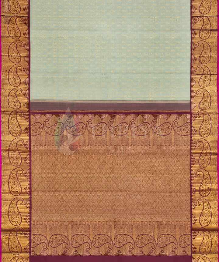 Tea Green and Brown Kanchipuram Silk Saree - TSW050706 - View 4